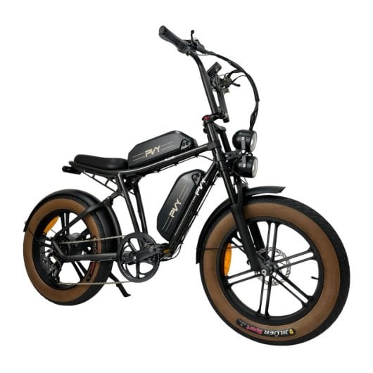 Bicicleta elétrica PVY X20 48V 30Ah Motor 80Nm Bateria dupla Certificação CE