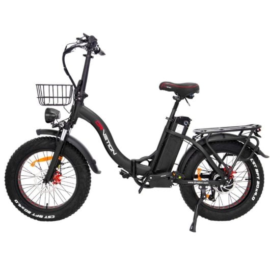 DRVETION Faltbares Elektrofahrrad, 750-W-Motor, 48 V, 20 Ah, Shimano 7 V, Reifen 20 x 4,0, Schwarz