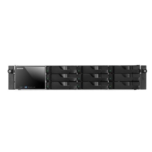 Servidor NAS rack 2U Asustor 9 bahías Intel Atom 1GB DDR3 SATA III Hot-Swap RAID redundante