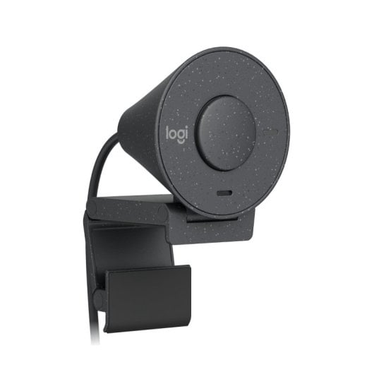 Webcam Logitech Brio 305 Full HD 2MP USB-C com microfone, obturador de privacidade, grafite