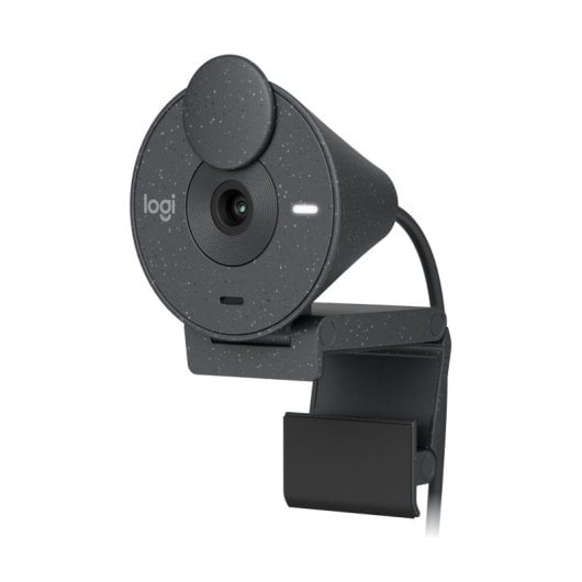 Webcam Logitech Brio 305 Full HD 2MP USB-C com microfone, obturador de privacidade, grafite