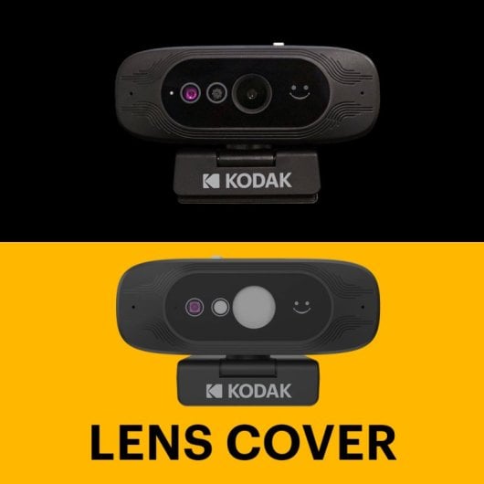 Kodak Access Webcam Full HD USB-A/USB-C com Reconhecimento Facial e Windows Hello