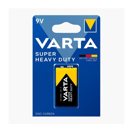 Batería Varta Superlife 9V Zinc-carbono 9V Alto rendimiento 1 pieza