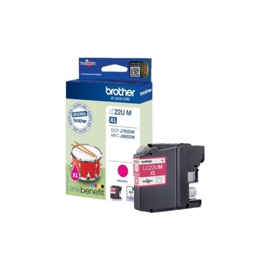 Cartuccia d'inchiostro magenta Brother LC22UM 1200 pagine confezione singola facile installazione