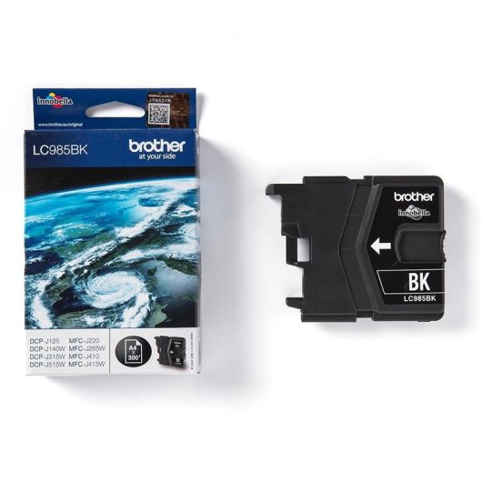 Cartucho de Tinta Brother LC-985BK Negro 300 Páginas Pack Individual