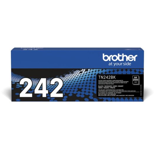 Tóner Brother TN-242BK Negro 2500 páginas para HL-L2350DW/HL-L2370DN/DCP-L2510D/MFC-L2750DW