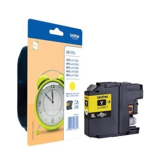 Cartouche d&#39;encre jaune Brother LC-125xly - 1200 pages - Qualité supérieure, couleurs vives et durables - Compatible avec les imprimantes Brother.