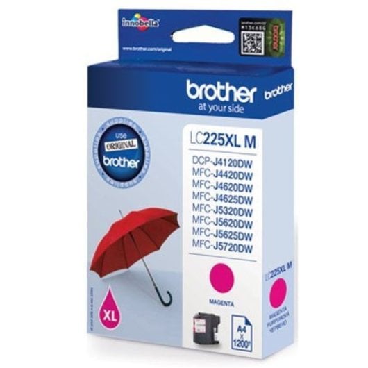 Cartuccia d&#39;inchiostro magenta Brother Lc-225xlm - Qualità superiore e lunga durata - 1200 pagine