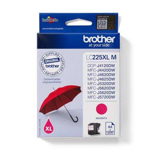 Cartuccia d&#39;inchiostro magenta Brother Lc-225xlm - Qualità superiore e lunga durata - 1200 pagine