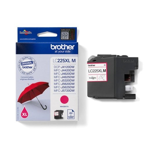 Cartuccia d&#39;inchiostro magenta Brother Lc-225xlm - Qualità superiore e lunga durata - 1200 pagine
