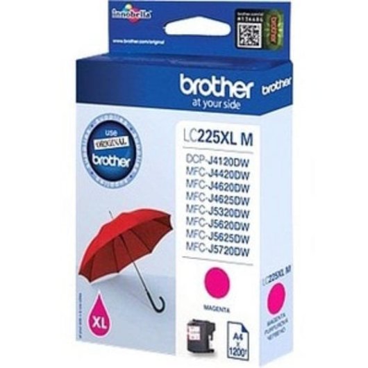 Cartouche Tinta Brother LC-225XLM Magenta 1200 pages Pack individuel