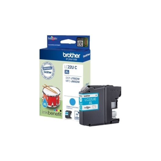 Cartucho de tinta ciano Brother Lc-22uc: Impressão nítida e precisa com cores vivas e duradouras - Fácil de instalar - Desempenho confiável - Compatível com vários modelos Brother - Qualidade superior a um preço acessível.
