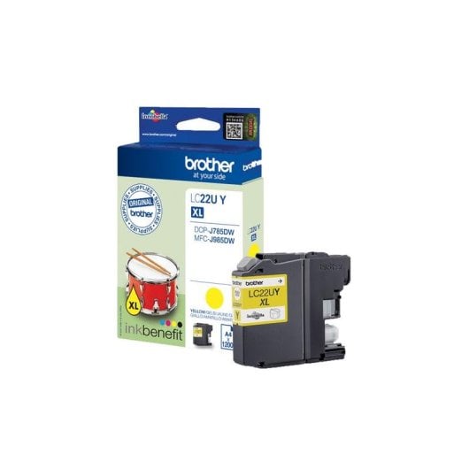 Cartouche Tinta Brother LC22UY Jaune 550 pages impression professionnelle
