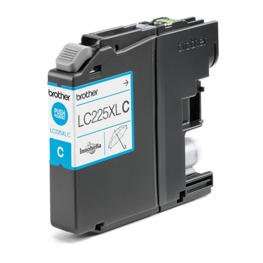 Cartucho de tinta ciano Brother Lc-225xlc - Alta qualidade e confiabilidade para seus documentos e fotos - Fácil instalação - Durabilidade econômica.