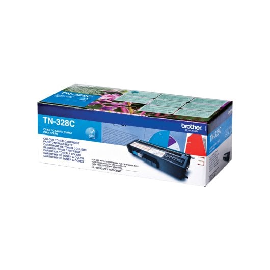 Tóner Brother TN-328C 6.000 páginas Cian Alta Duración Impresión Profesional