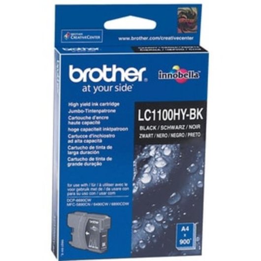 Cartucho de tinta Brother LC-1100HYBK Preto Alta Capacidade 900 páginas