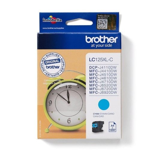 Cartucho de Tinta Brother LC-125XLC Cian Pack Individual 1200 páginas