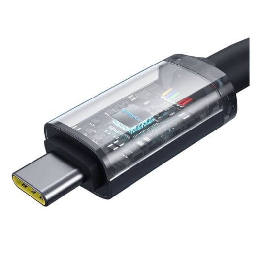 Cable Baseus Crystal Shine CB000089 USB-C 100W 20Gbps 1.5m Nylon Negro