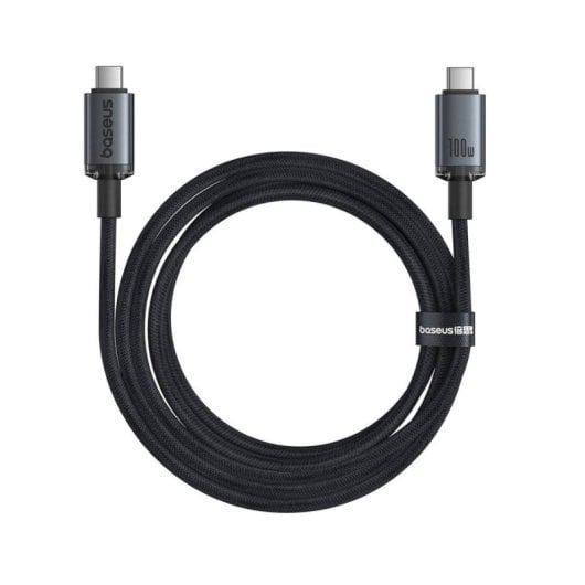 Cable Baseus Crystal Shine CB000089 USB-C 100W 20Gbps 1.5m Nylon Negro