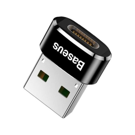 Adaptador Baseus USB-C a USB-A 5A Aluminio Compacto Negro