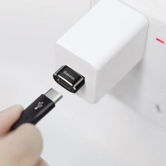Adaptador Baseus USB-C a USB-A 5A Aluminio Compacto Negro