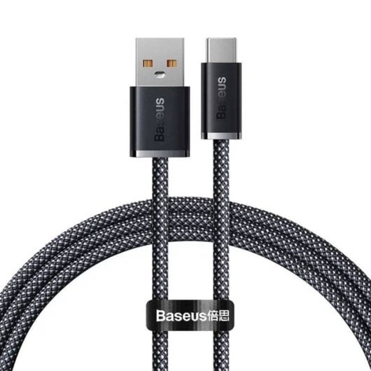 Cable Baseus Dynamic Series USB-A a USB-C PD 100W 2m Negro carga rápida y resistente