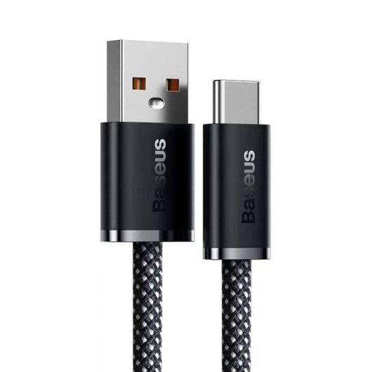 Cable Baseus Dynamic Series USB-A a USB-C PD 100W 2m Negro carga rápida y resistente