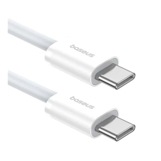 Baseus USB Type-C auf USB Type-C Kabel 30W 2m Weiß schnelles Laden und effiziente Übertragung