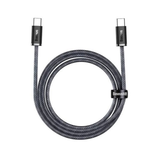 Baseus Dynamic Series USB-C-auf-USB-C-Kabel 2 m 100 W 480 Mbit/s geflochten Schwarz