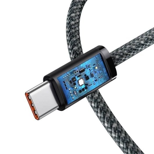 Baseus Dynamic Series USB-C-auf-USB-C-Kabel 2 m 100 W 480 Mbit/s geflochten Schwarz