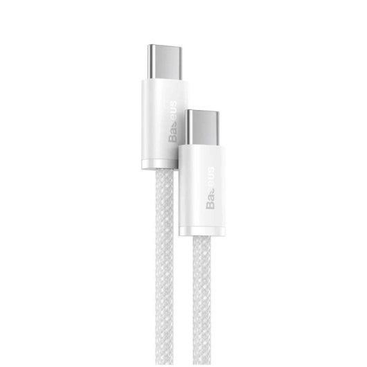 Cable USB-C Baseus Dynamic Series 2m Blanco 480Mbps PD 100W Trenzado E-Marker