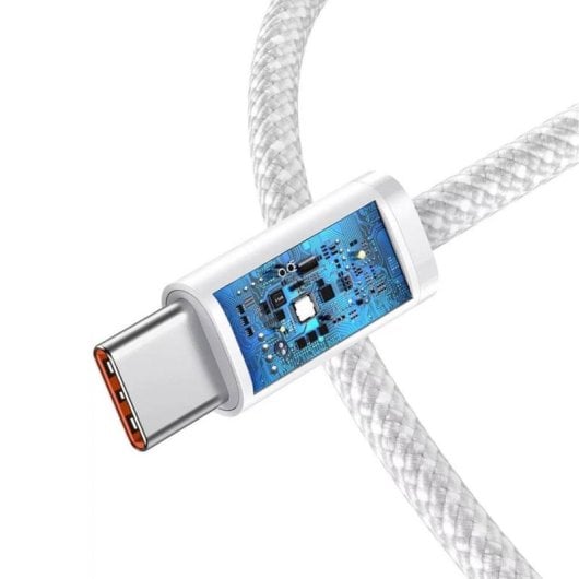 Cable USB-C Baseus Dynamic Series 2m Blanco 480Mbps PD 100W Trenzado E-Marker