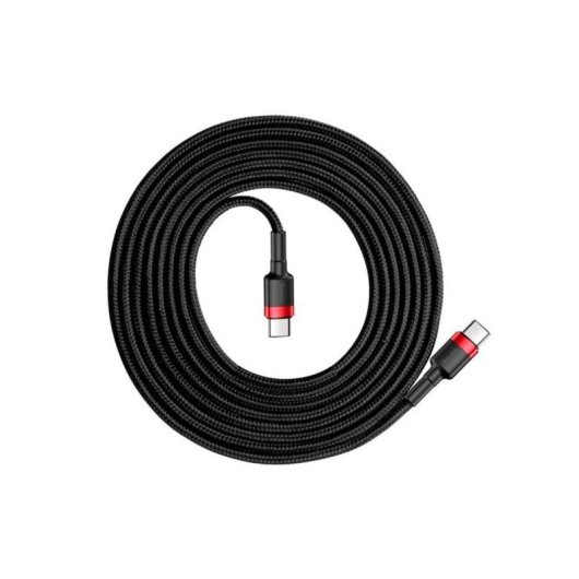 Cable Baseus Cafule USB-C a USB-C 2m 0,48 Gbit/s Trenzado Negro/Rojo