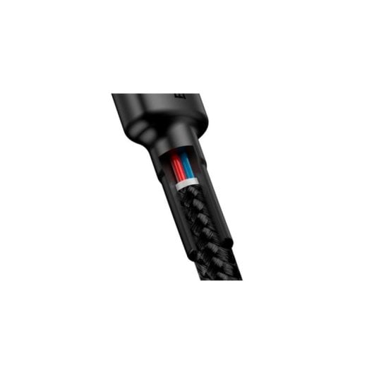 Cable Baseus Cafule USB-C a USB-C 2m 0,48 Gbit/s Trenzado Negro/Rojo