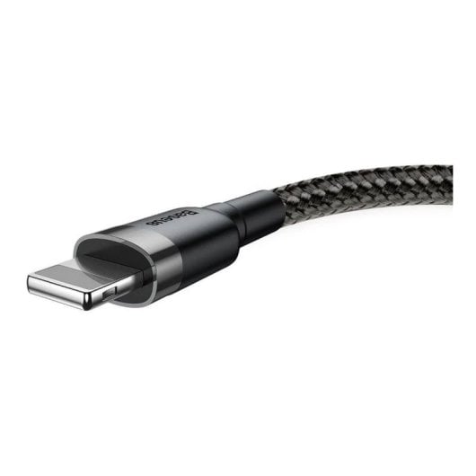 Cabo Baseus CALKLF-RG1 3m USB-A para Lightning Nylon Anti-Nó 2.4A Cinzento/Preto