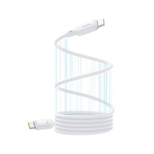 Cable Baseus Picogo Magnético USB-C 240W 1m Blanco autoenrollable carga rápida