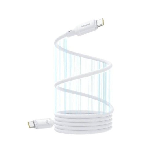 Cable Baseus Picogo Magnético USB-C 240W 1m Blanco autoenrollable