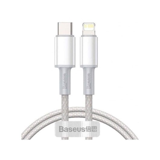 Kabel Baseus CATLGD-02 USB-C Lightning 1 m 20W Nylon Weiß