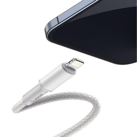 Kabel Baseus CATLGD-02 USB-C Lightning 1 m 20W Nylon Weiß