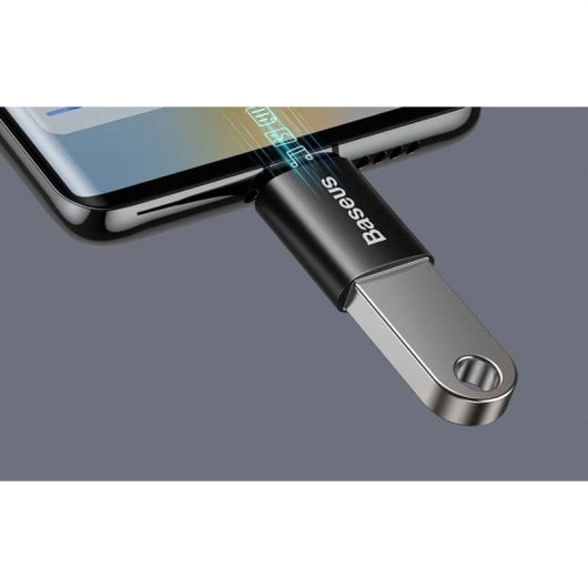 Baseus Ingenuity Schwarzer USB-A-Adapter 10 Gbit/s Ultrakompaktes Aluminium