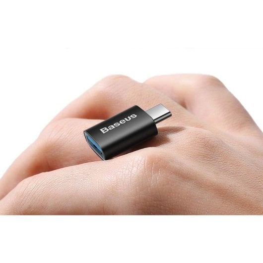 Baseus Ingenuity Schwarzer USB-A-Adapter 10 Gbit/s Ultrakompaktes Aluminium