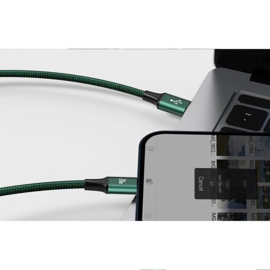Cable Baseus CAMLT-SC01 3in1 1.5m USB-C/Micro USB/Lightning 20W Verde