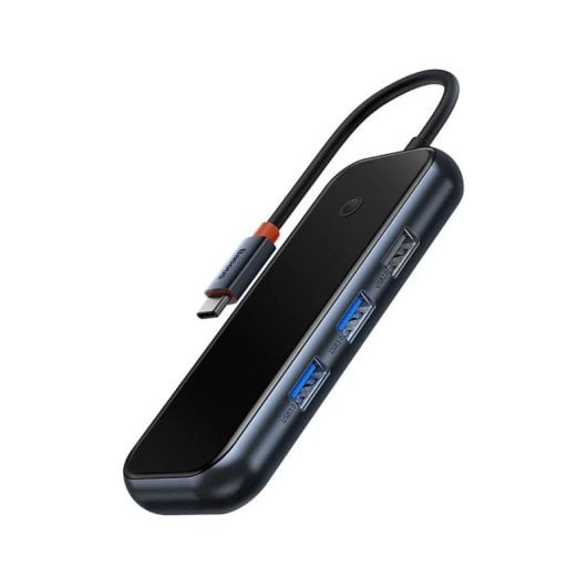 Baseus AcmeJoy Serie USB-C Hub 7 in 1 2xUSB 3.0 HDMI USB 2.0 SD/TF PD100W Grau