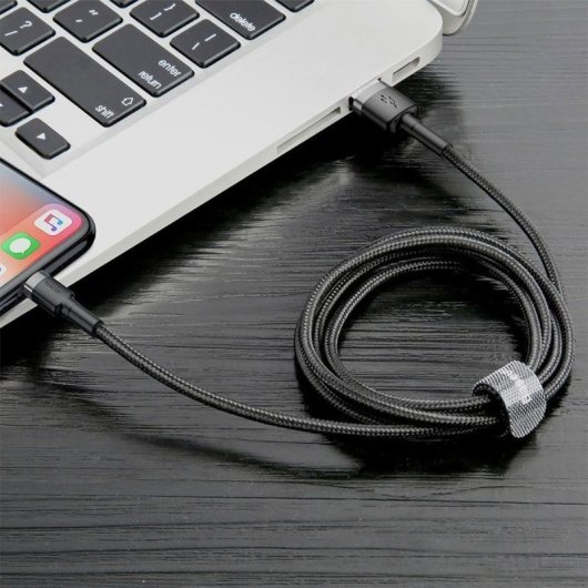 Baseus Cafule USB-A auf Lightning 1.5a 2,0m schwarzes Datenkabel