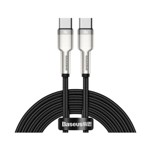 Câble de données USB-C Baseus Cafule pour USB-C 2M 5A 100W Noir