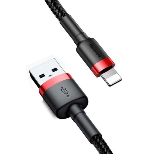 Baseus Cafule USB-A - Lightning Kabel 1m Schwarz/Rot