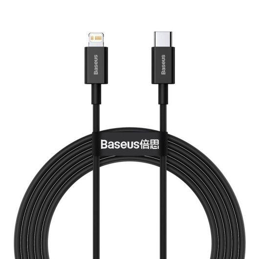 Câble USB-C vers Lightning Baseus 1 m Noir
