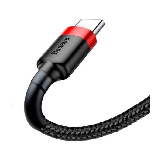 USB-Kabel Baseus Cafule 2m Nylon Schwarz/Rot 2A 480Mbps