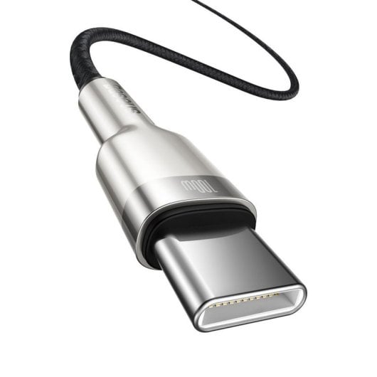 Cable Baseus Cafule CATJK-C01 USB-C a USB-C 1m 100W Nylon Aluminio Negro