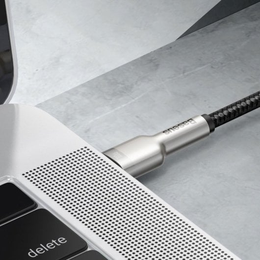 Cable Baseus Cafule CATJK-C01 USB-C a USB-C 1m 100W Nylon Aluminio Negro